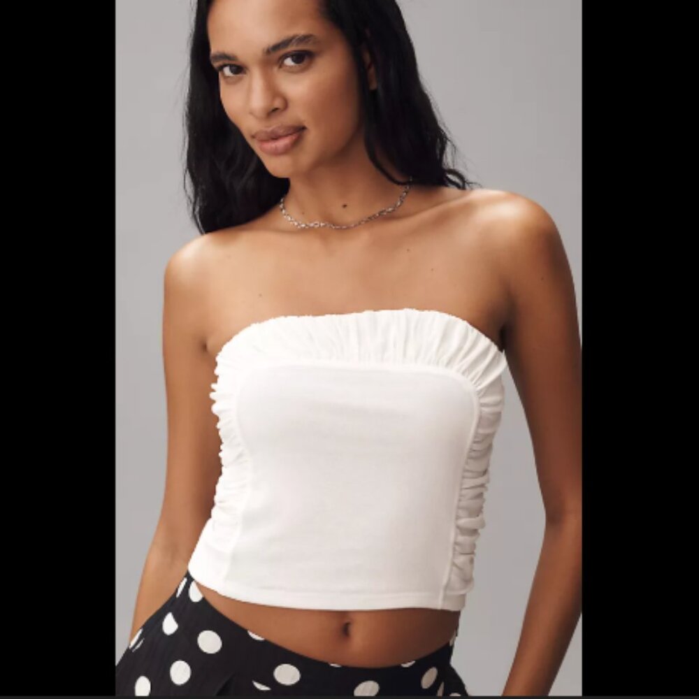 Brand New By Anthropologie Ruched Tube Top